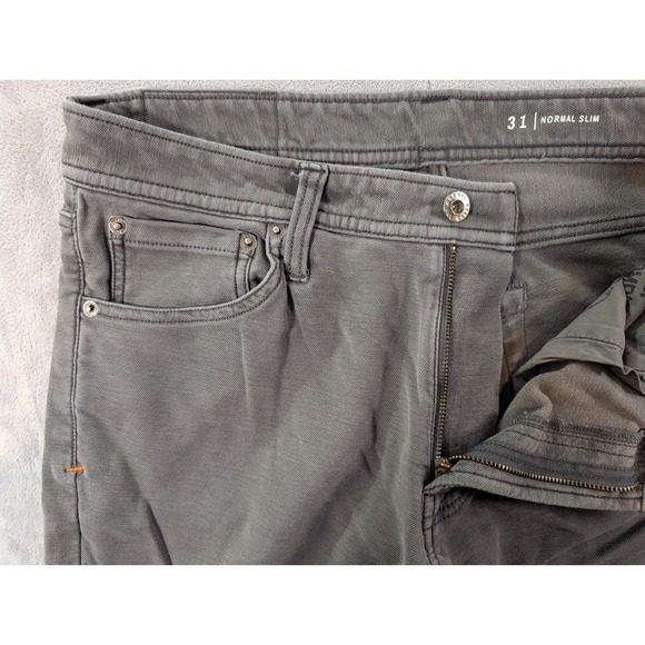 The Normal Brand Pants Slim Fit Stretch Comfort Terry 5 Pocket Gray Men's 31x30 - Picture 4 of 13